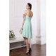 Charming Strapless Sleeveless Pleats Short Chiffon Bridesmaid Dresses