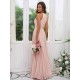 Amazing Chiffon Ruffles Halter Sleeveless Bridesmaid Dresses