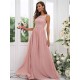 Amazing Chiffon Applique Square Sleeveless Bridesmaid Dresses