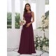 Amazing Chiffon Applique Square Sleeveless Bridesmaid Dresses