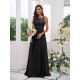 Amazing Chiffon Applique Square Sleeveless Bridesmaid Dresses