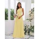 Amazing Chiffon Applique Square Sleeveless Bridesmaid Dresses