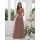 Amazing Chiffon Applique Square Sleeveless Bridesmaid Dresses