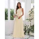 Amazing Chiffon Applique Square Sleeveless Bridesmaid Dresses