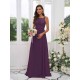 Amazing Chiffon Applique Square Sleeveless Bridesmaid Dresses