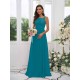 Amazing Chiffon Applique Square Sleeveless Bridesmaid Dresses