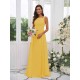 Amazing Chiffon Applique Square Sleeveless Bridesmaid Dresses