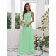 Amazing Chiffon Applique Square Sleeveless Bridesmaid Dresses