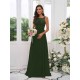 Amazing Chiffon Applique Square Sleeveless Bridesmaid Dresses