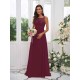 Amazing Chiffon Applique Square Sleeveless Bridesmaid Dresses
