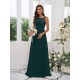 Amazing Chiffon Applique Square Sleeveless Bridesmaid Dresses