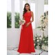 Amazing Chiffon Applique Square Sleeveless Bridesmaid Dresses
