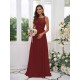 Amazing Chiffon Applique Square Sleeveless Bridesmaid Dresses
