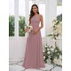 Amazing Chiffon Applique Square Sleeveless Bridesmaid Dresses