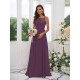 Amazing Chiffon Applique Square Sleeveless Bridesmaid Dresses