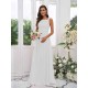 Amazing Chiffon Applique Square Sleeveless Bridesmaid Dresses
