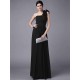 Classy Sleeveless One Shoulders Pleats Long Chiffon Bridesmaid Dresses