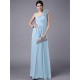 Classy Sleeveless One Shoulders Pleats Long Chiffon Bridesmaid Dresses