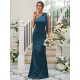 Charming Bowknot One Shoulder Sleeveless Bridesmaid Dresses