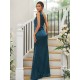 Charming Bowknot One Shoulder Sleeveless Bridesmaid Dresses