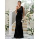 Charming Bowknot One Shoulder Sleeveless Bridesmaid Dresses