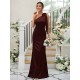 Charming Bowknot One Shoulder Sleeveless Bridesmaid Dresses