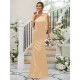 Charming Bowknot One Shoulder Sleeveless Bridesmaid Dresses