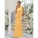 Charming Bowknot One Shoulder Sleeveless Bridesmaid Dresses