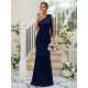 Charming Bowknot One Shoulder Sleeveless Bridesmaid Dresses