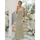 Charming Bowknot One Shoulder Sleeveless Bridesmaid Dresses