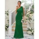 Charming Bowknot One Shoulder Sleeveless Bridesmaid Dresses