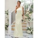 Charming Bowknot One Shoulder Sleeveless Bridesmaid Dresses