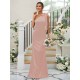 Charming Bowknot One Shoulder Sleeveless Bridesmaid Dresses