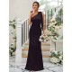 Charming Bowknot One Shoulder Sleeveless Bridesmaid Dresses