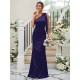 Charming Bowknot One Shoulder Sleeveless Bridesmaid Dresses