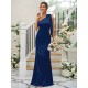 Charming Bowknot One Shoulder Sleeveless Bridesmaid Dresses
