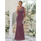 Charming Bowknot One Shoulder Sleeveless Bridesmaid Dresses