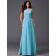 Chic Ruffles Sleeveless Long Chiffon Bridesmaid Dresses