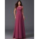 Chic Ruffles Sleeveless Long Chiffon Bridesmaid Dresses