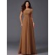 Chic Ruffles Sleeveless Long Chiffon Bridesmaid Dresses