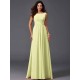 Chic Ruffles Sleeveless Long Chiffon Bridesmaid Dresses