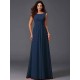 Chic Ruffles Sleeveless Long Chiffon Bridesmaid Dresses