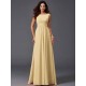 Chic Ruffles Sleeveless Long Chiffon Bridesmaid Dresses