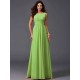 Chic Ruffles Sleeveless Long Chiffon Bridesmaid Dresses