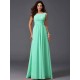 Chic Ruffles Sleeveless Long Chiffon Bridesmaid Dresses