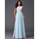 Chic Ruffles Sleeveless Long Chiffon Bridesmaid Dresses