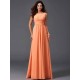 Chic Ruffles Sleeveless Long Chiffon Bridesmaid Dresses