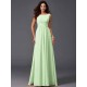 Chic Ruffles Sleeveless Long Chiffon Bridesmaid Dresses