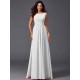 Chic Ruffles Sleeveless Long Chiffon Bridesmaid Dresses