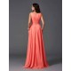 Chic Ruffles Sleeveless Long Chiffon Bridesmaid Dresses
